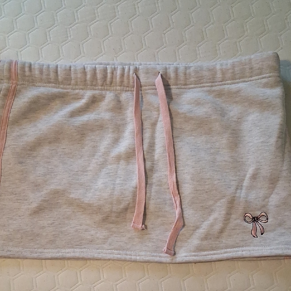 Gray Skirt with Pink Accents